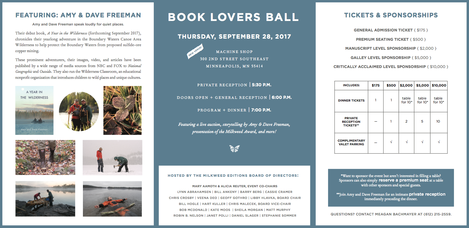 Book Lovers Ball 2017 | Milkweed Editions