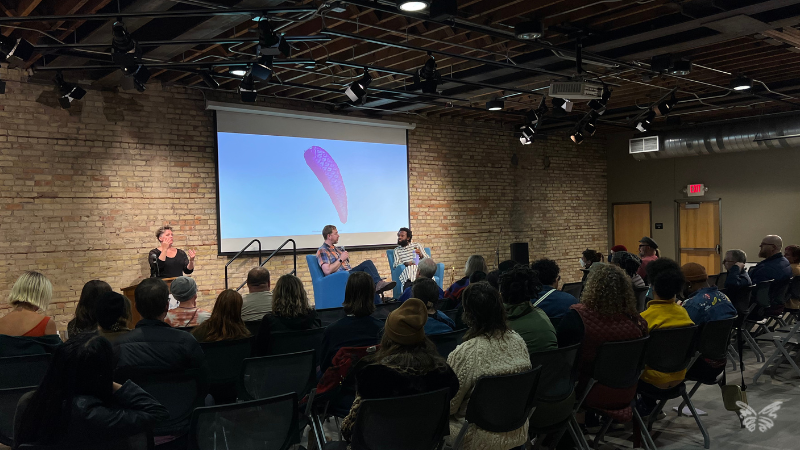 Photograph of JJJJJerome Ellis in Conversation with Chris Martin at Open Book