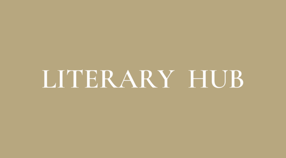 This is a tan background title page with white letters for "Literary Hub".