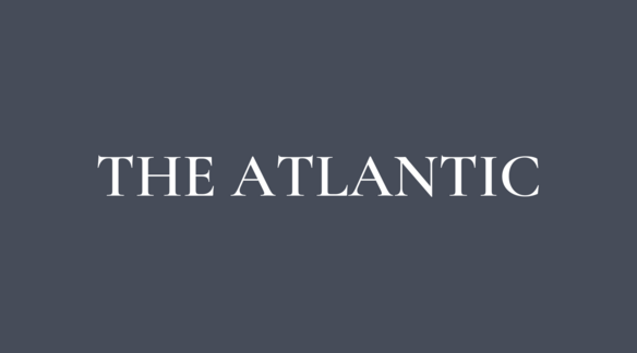 This is a dark grey title screen with white letters that reads The Atlantic.